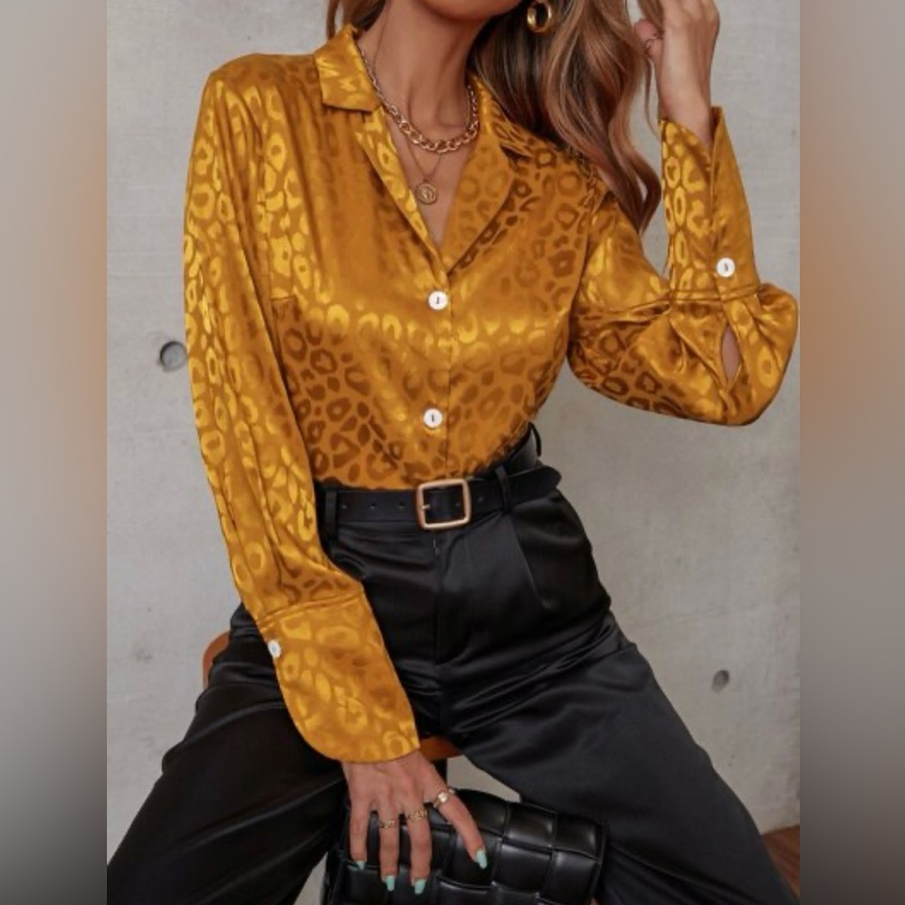 Candie's Radiant Gold Button Down Shirt